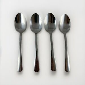 Winco 217 18-0 Stainless Steel Serving Spoons 7 3/4" Set Of 4